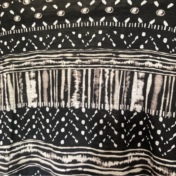 Bohemian Women's Plus Blouse Top Aztec Short Sleeve Tassels High Low Womens 1X - Picture 11 of 16